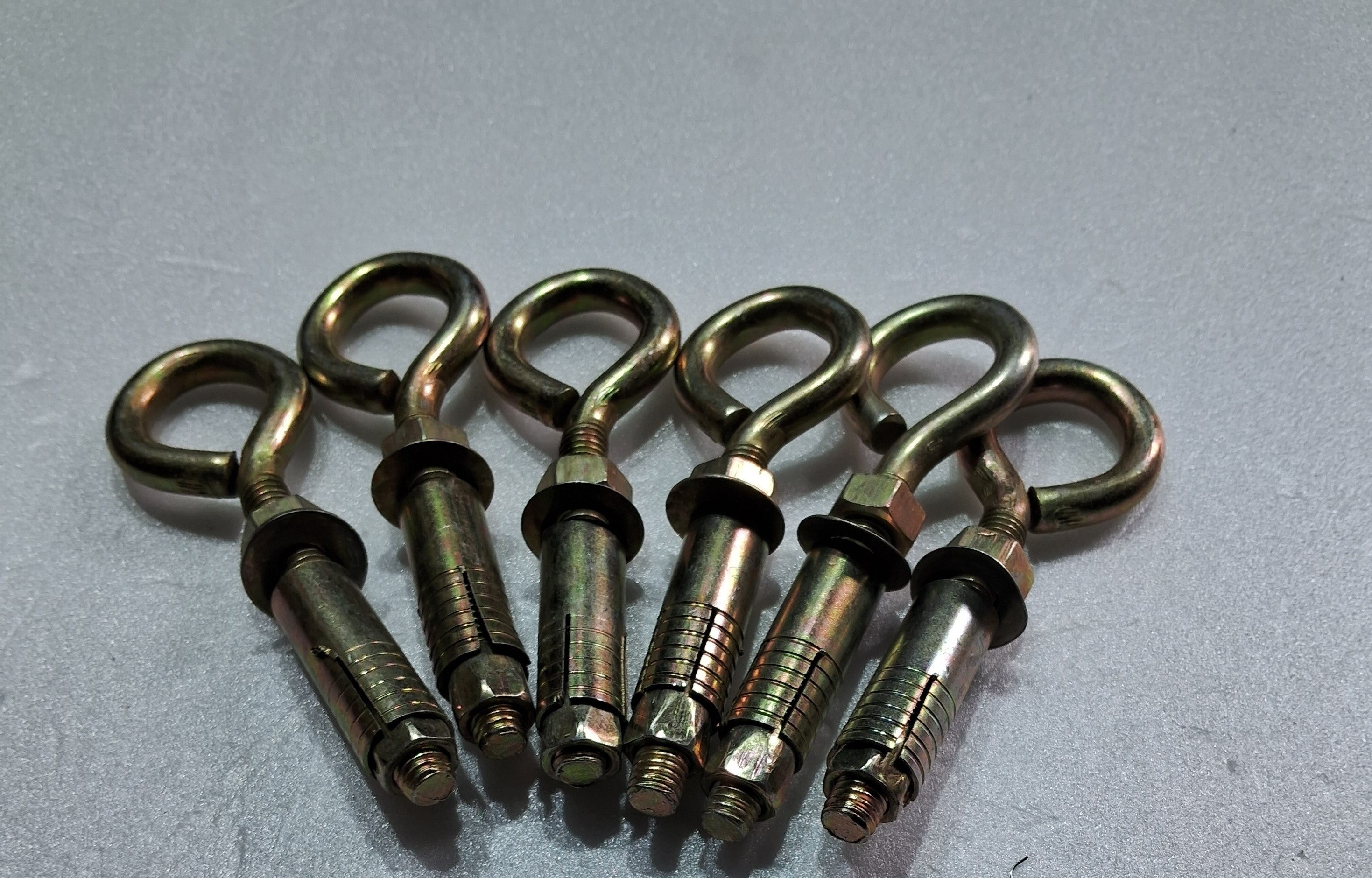 GENERIC 10 mm Anchor Round Close Brass Hook Golden (Pack of 6Pcs)