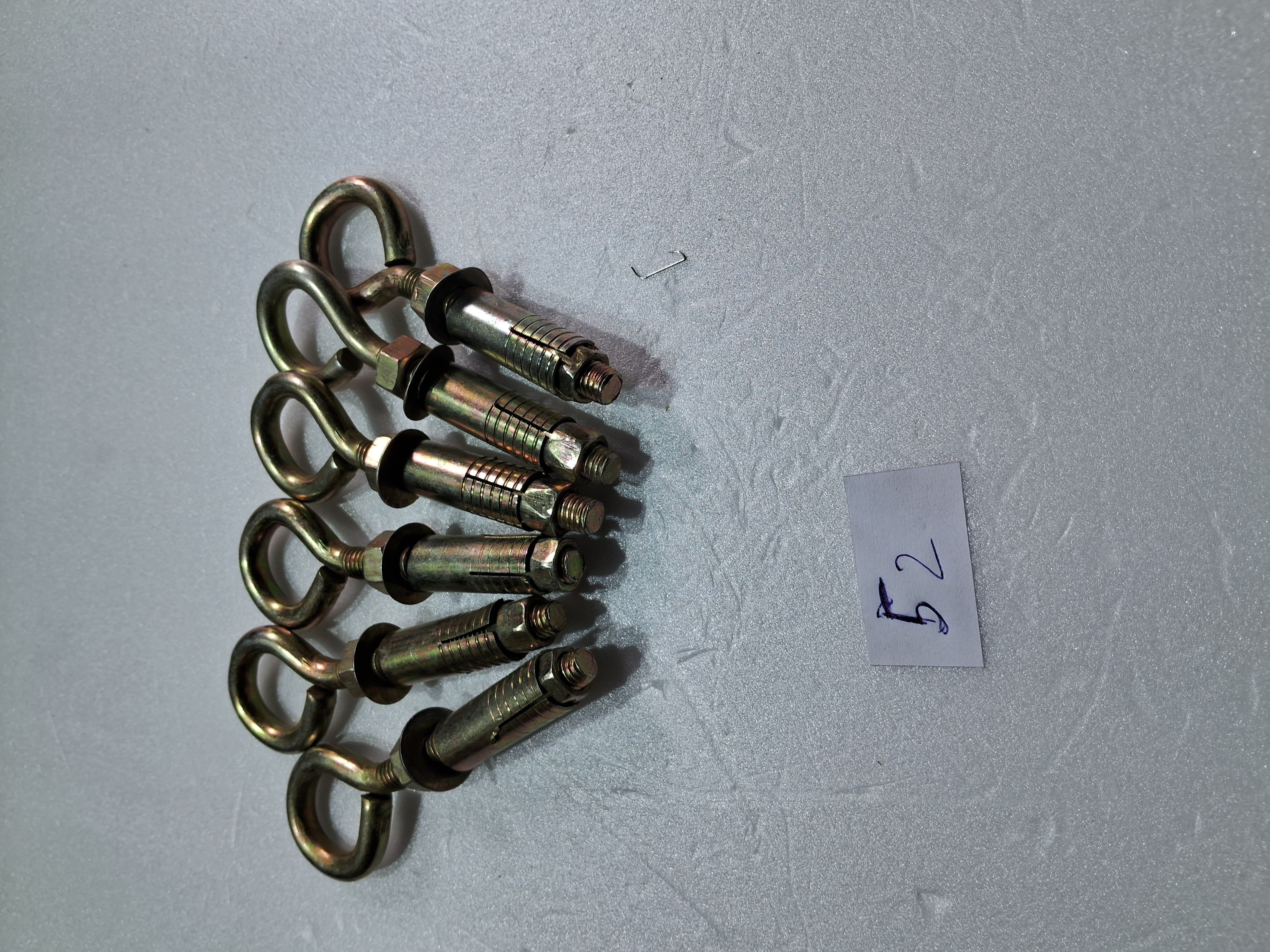 GENERIC 10 mm Anchor Round Close Brass Hook Golden (Pack of 6Pcs)