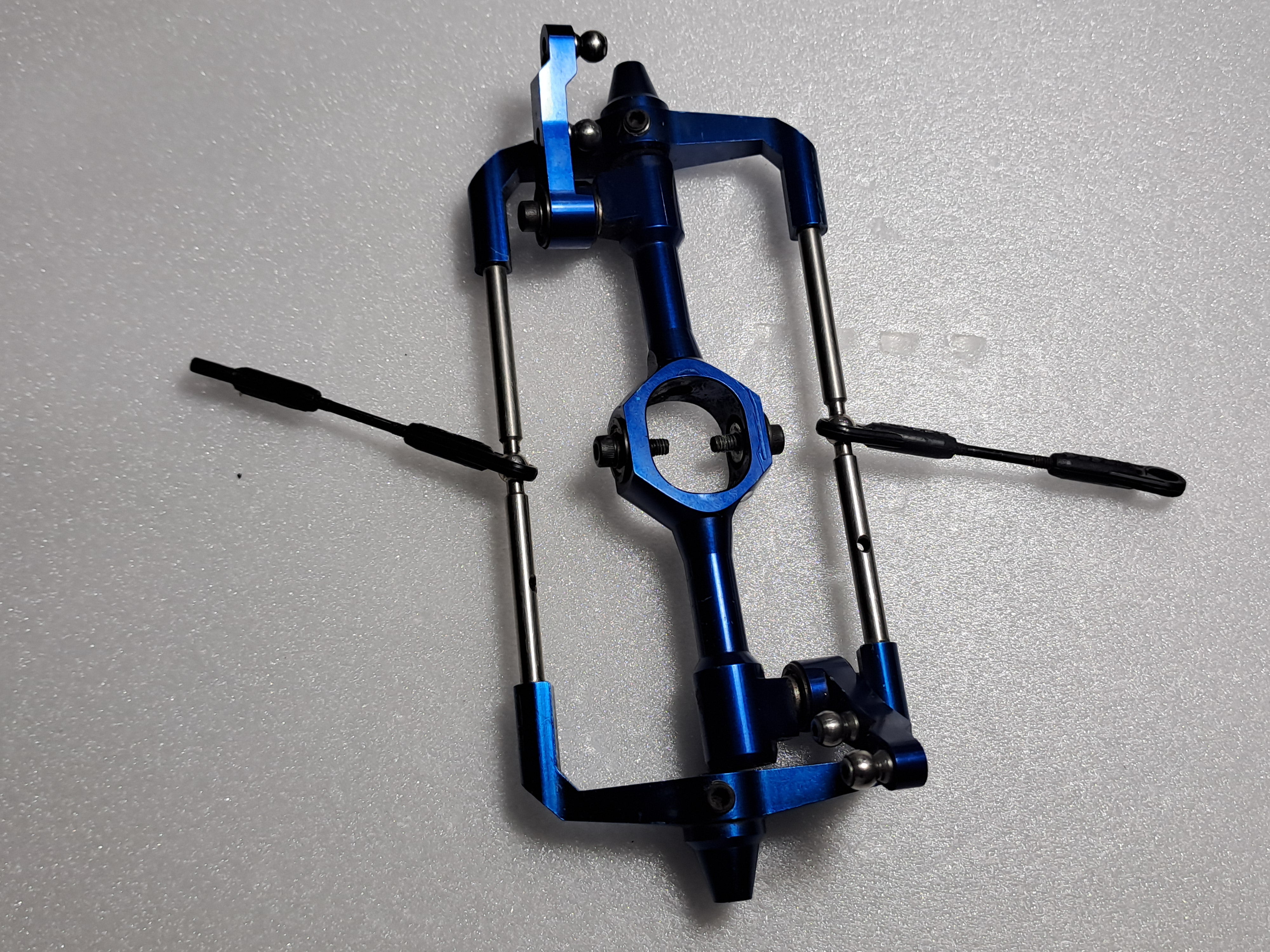 HIROBO SCEADU EVOLUTION EX FLYBAR CAGE ASSEMLBY PART NO. 0412-209/0412-207/0412-208 PRE OWNED QUALITY