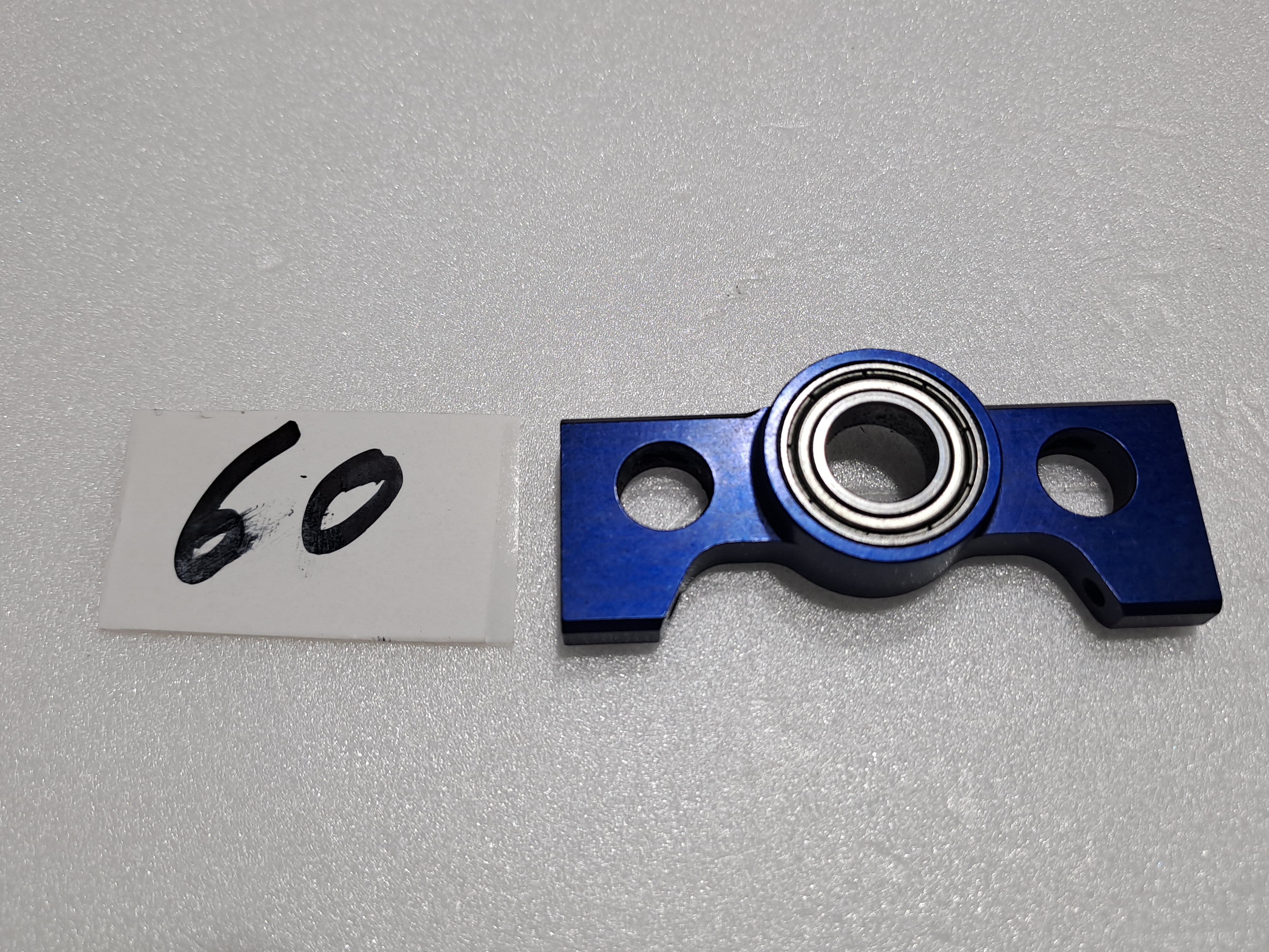 HIROBO SCEADU NITRO HELICOPTER BLUE ALLOY LOWER MAINSHAFT BEARING HOLDER WITH BEARING QUALITY PRE OWNED