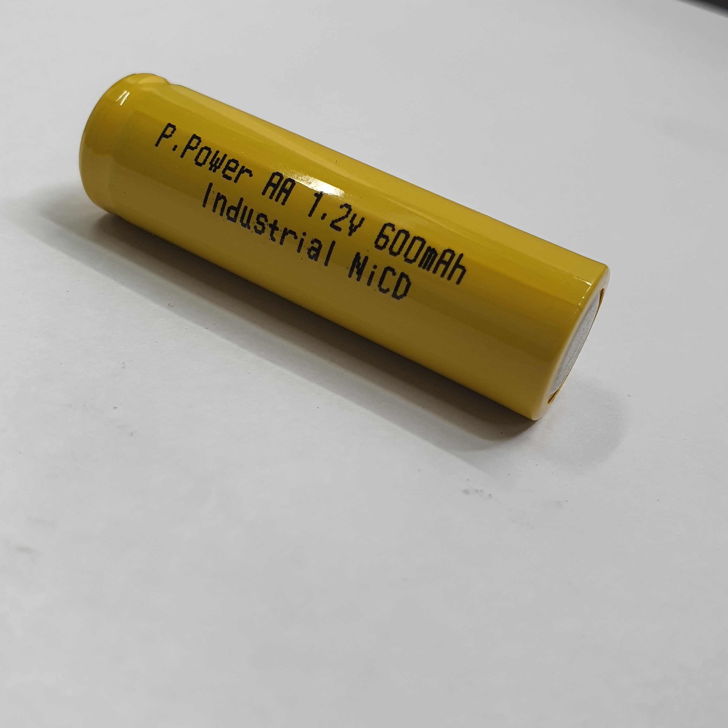 1.2V 600MAH AA NICD FLAT HEAD RECHARGEABLE BATTERY
