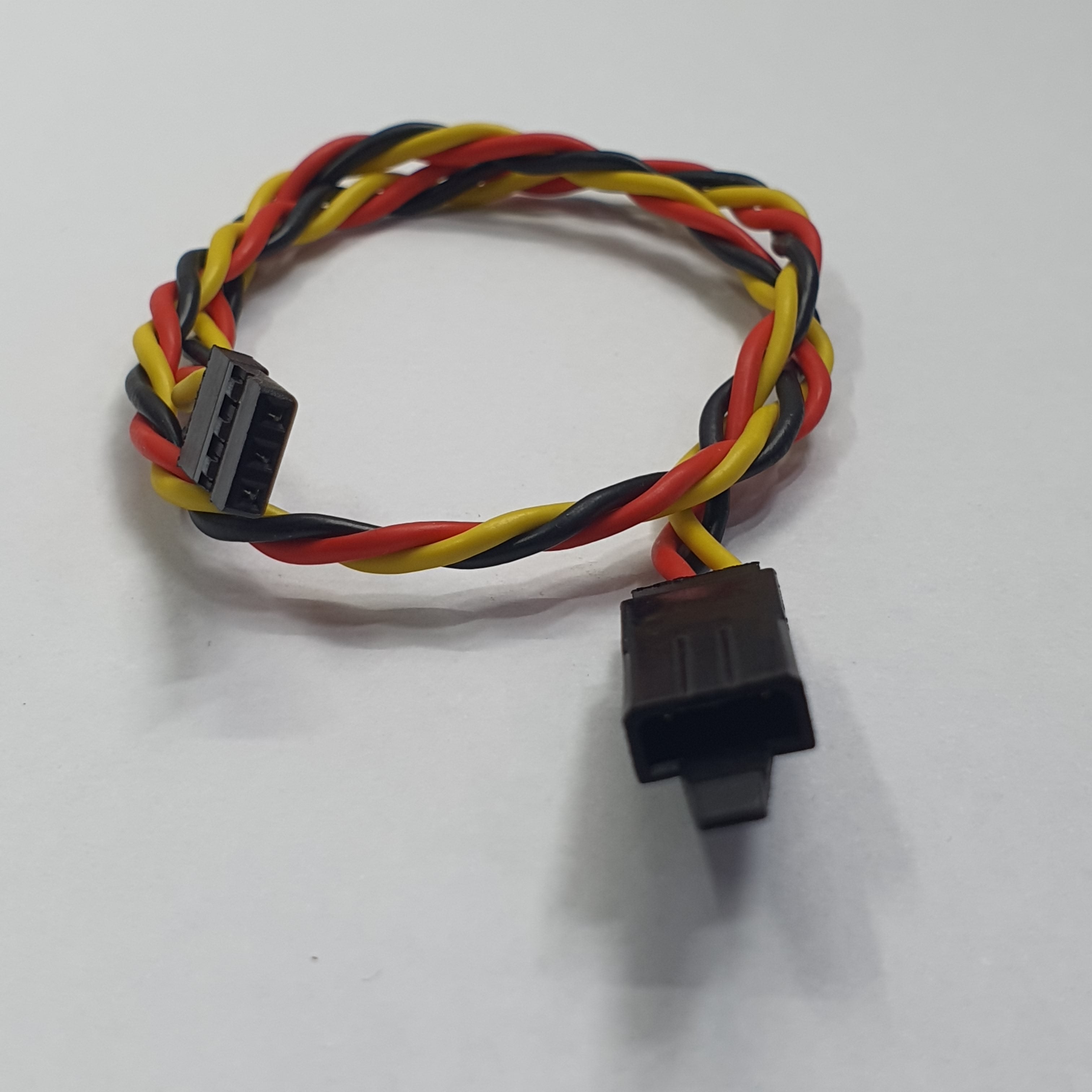 TWISTED 12/30CM 22AWG SERVO LEAD (JR) EXTENTION CABLE WITH HOOK