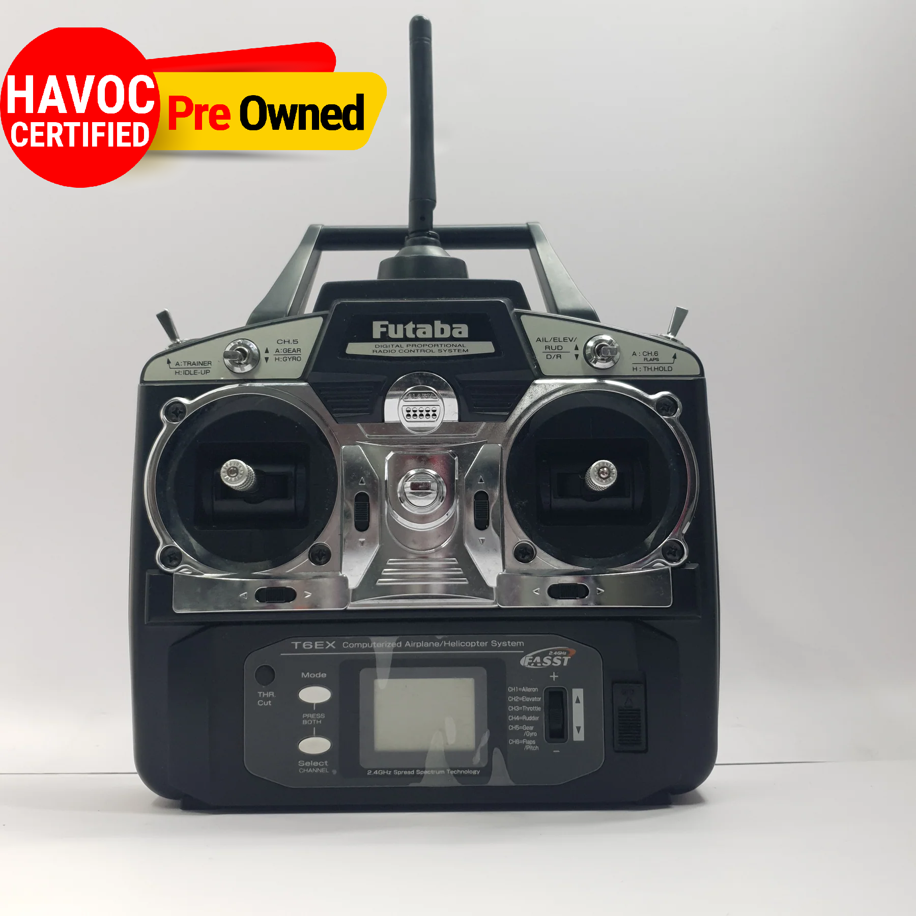 Futaba R607fs Transmitter FUTABA TRANSMITTER T6EX WITH R617FS 7CH RECEIVER QUALITY PRE-OWNED ...