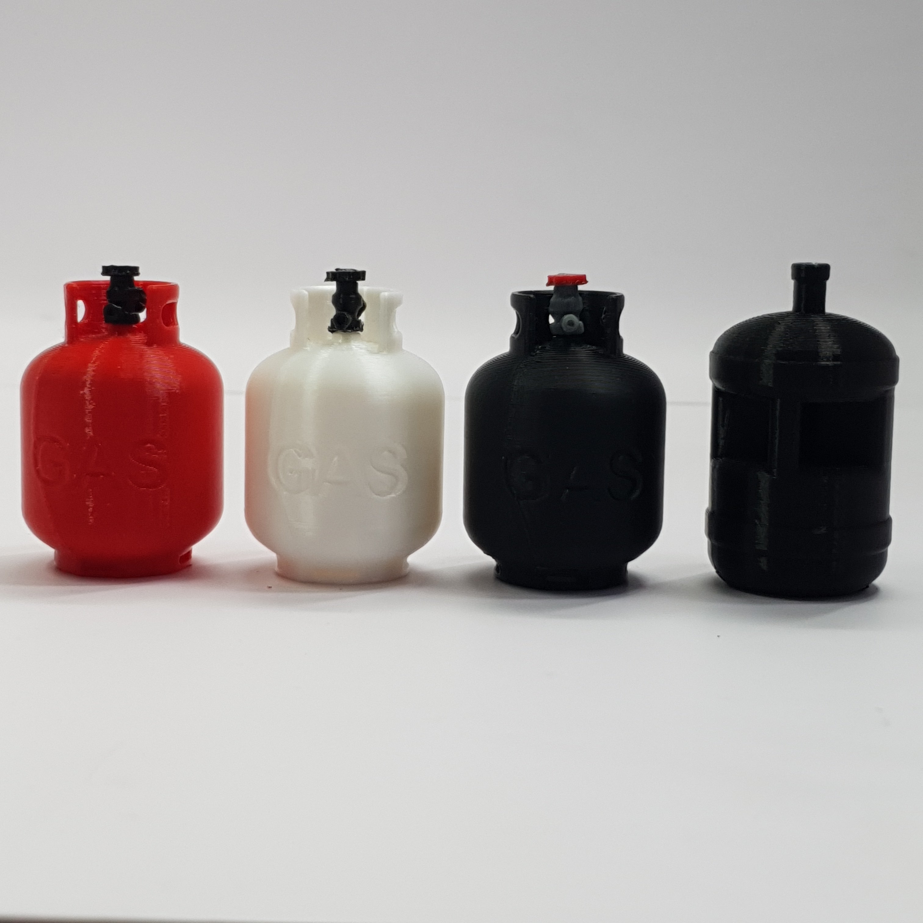 SCALE MINIATURE ACCESSORIES RC MINIATURE GAS CYLINDER / RC GAS TANK ACCESSORY + WATER TIN