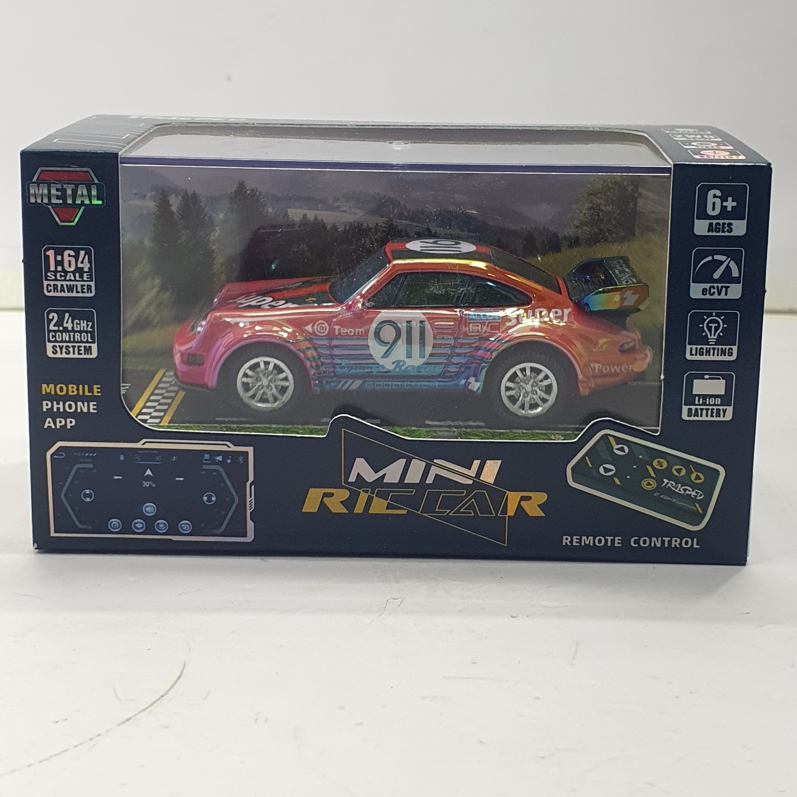 MINI RC CAR SPEED-REGULATING ALLOY HG4-429 1:64 (911 SPORT RACING)