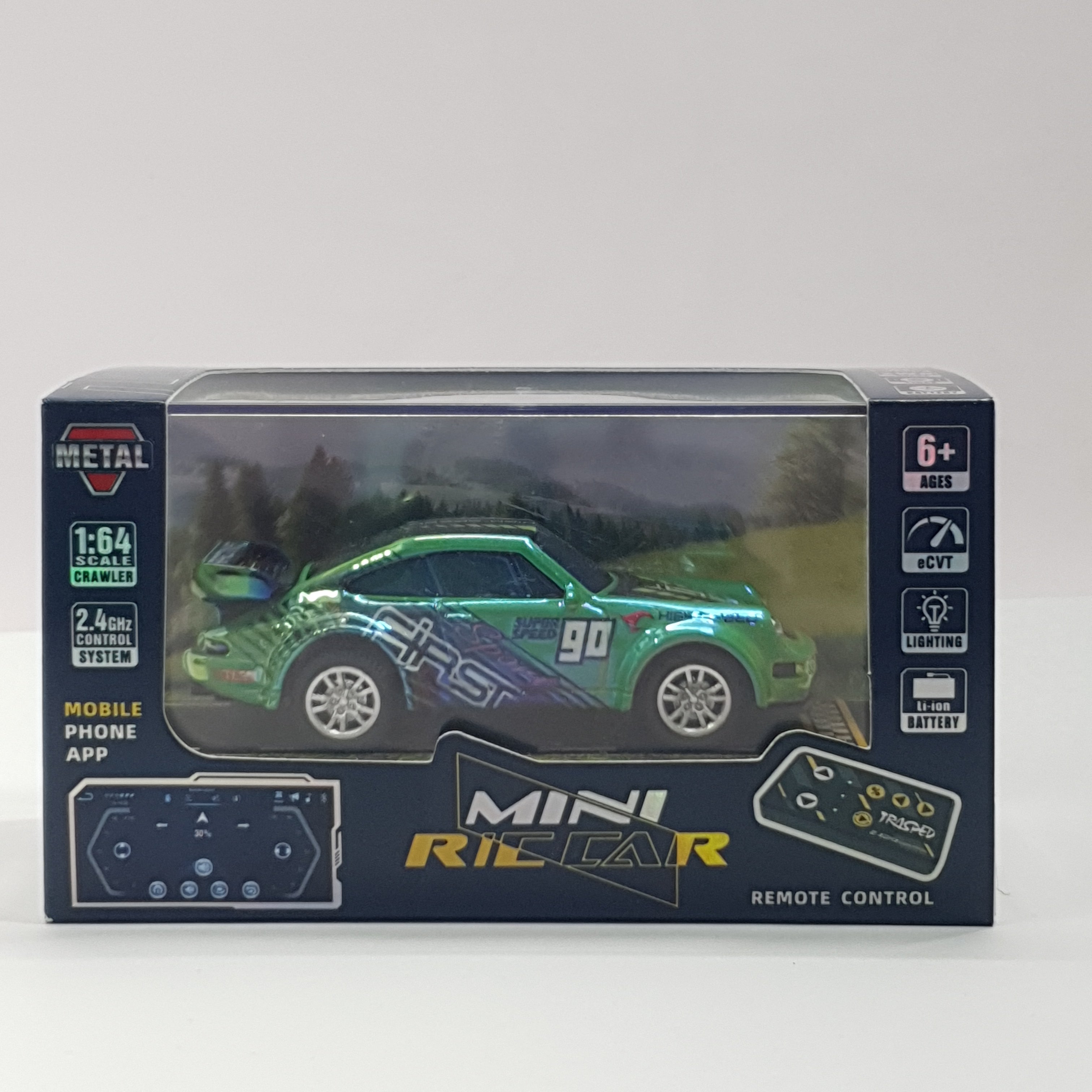 MINI RC CAR SPEED-REGULATING ALLOY HG4-429 1:64 (90 SUPER SPEED SPORT FIRST)
