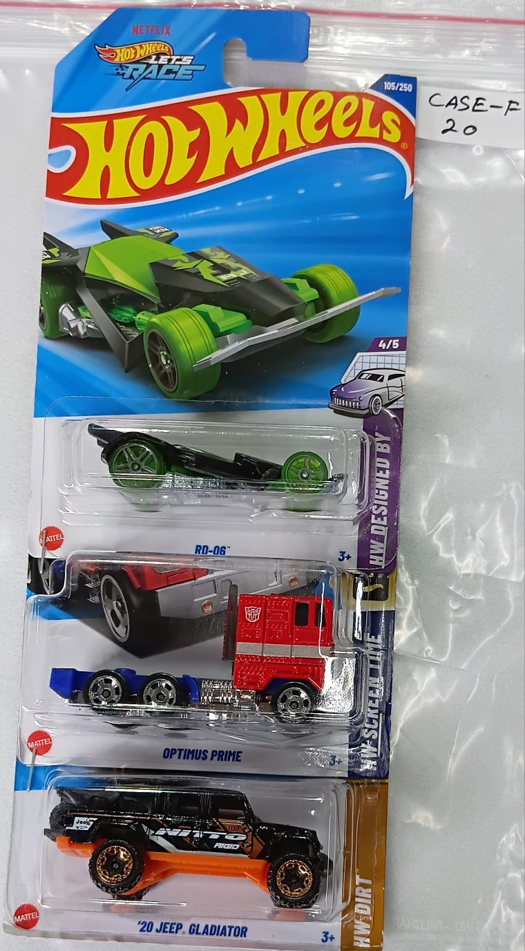 HOT WHEELS - CASE F (2025) - BASIC CAR ASSORTED (PACK OF 3 )-DIECAST
