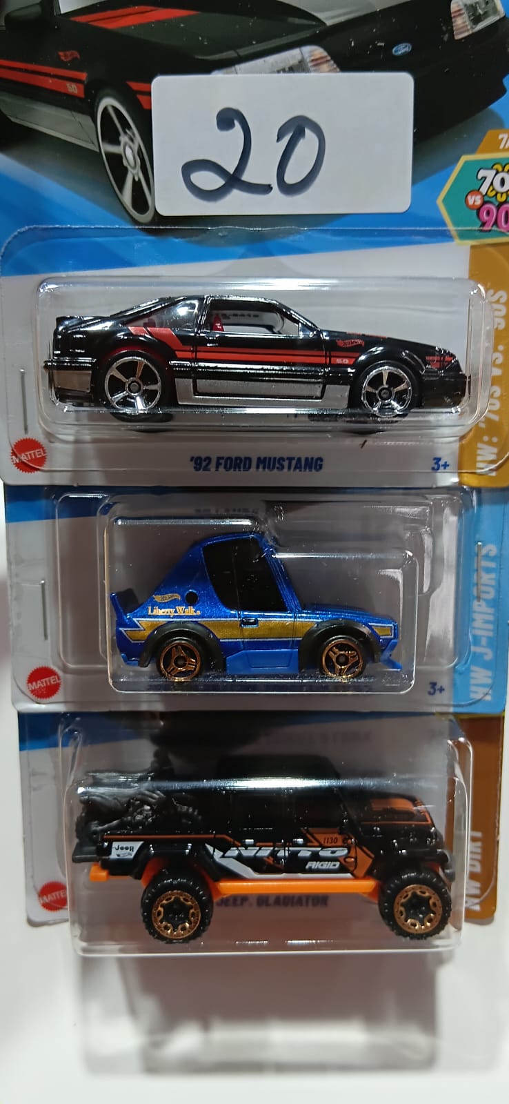 HOT WHEELS CASE-G MAINLINE (PACK OF 3) DIECAST