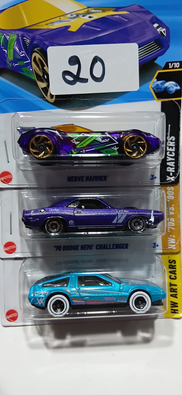 HOT WHEELS CASE-H MAINLINE (PACK OF 3) DIECAST