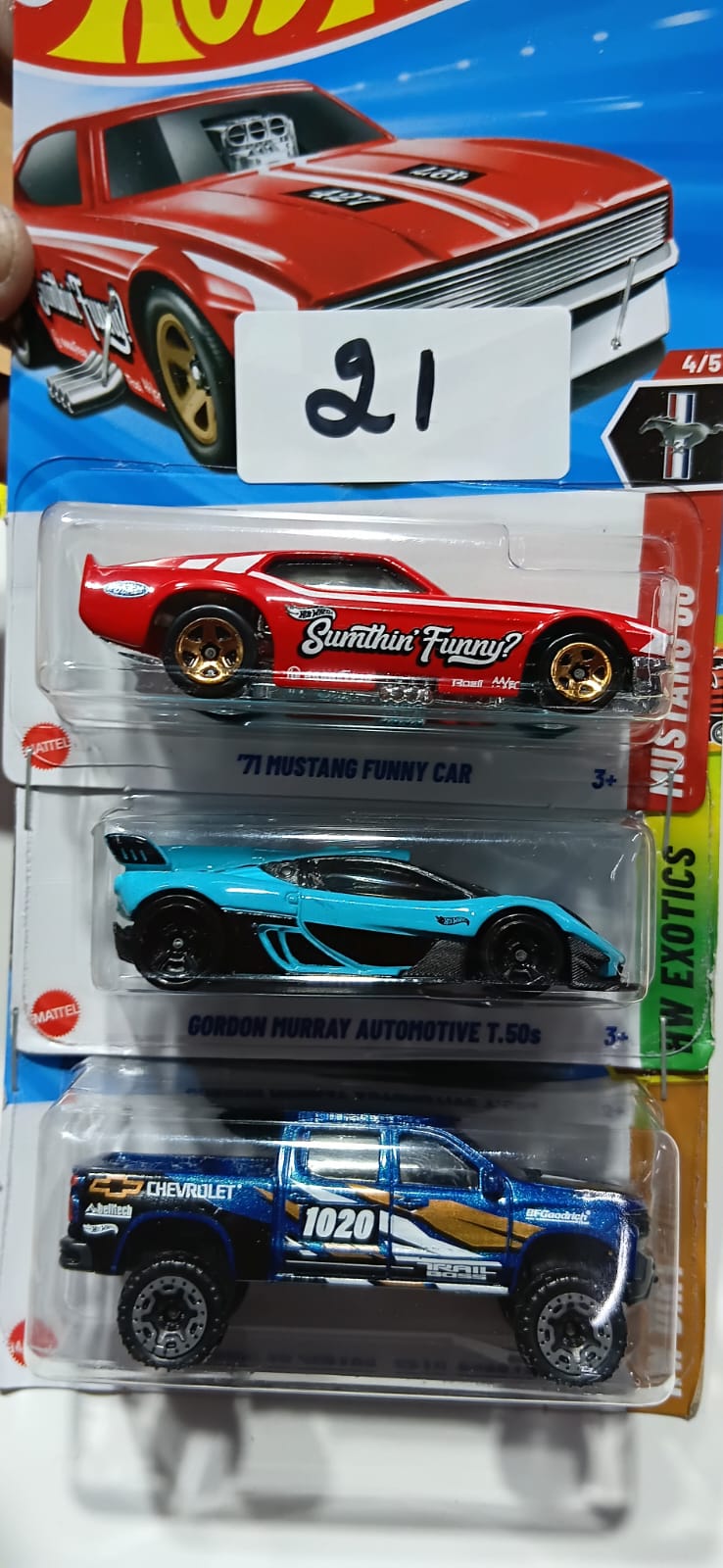 HOT WHEELS CASE-J MAINLINE (PACK OF 3) DIECAST