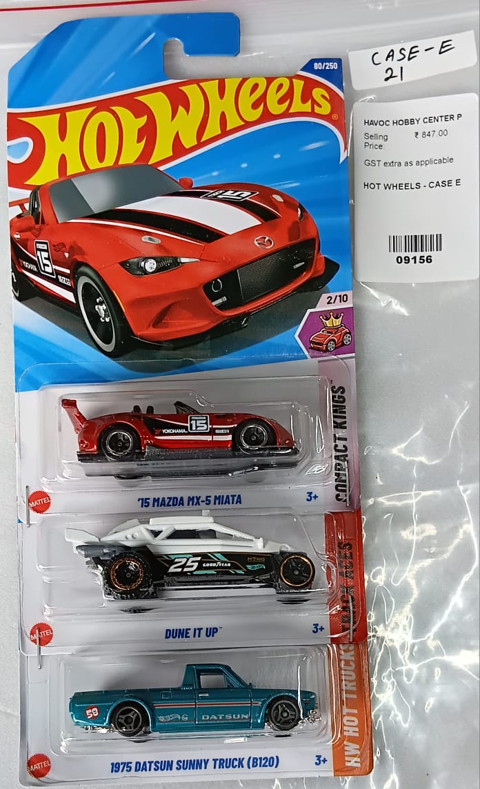 HOT WHEELS - CASE E (2025) - BASIC CAR ASSORTED (PACK OF 3 )-DIECAST