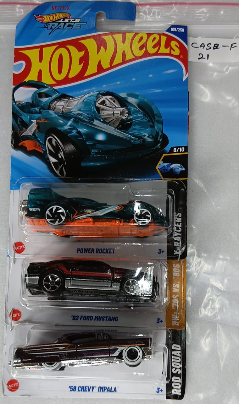 HOT WHEELS - CASE F (2025) - BASIC CAR ASSORTED (PACK OF 3 )-DIECAST