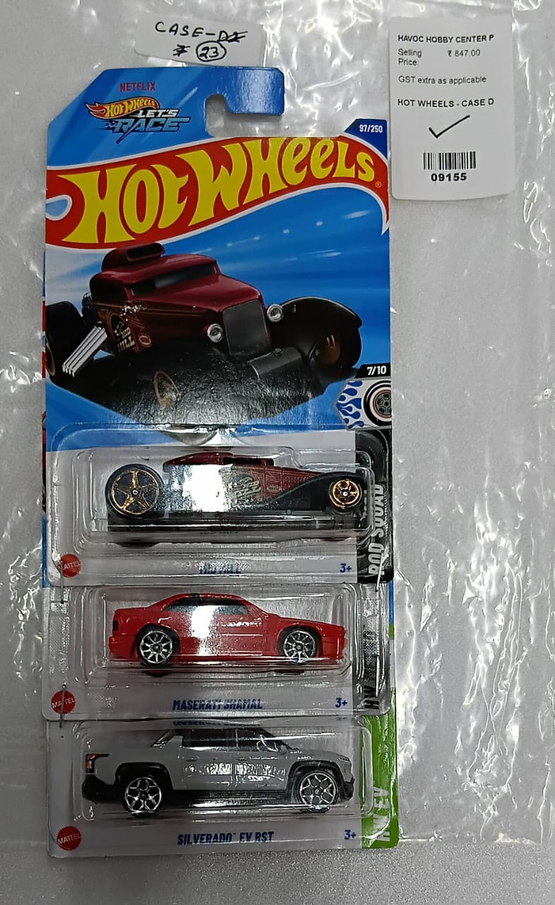 HOT WHEELS - CASE D (2025) - BASIC CAR ASSORTED (PACK OF 3 )-DIECAST