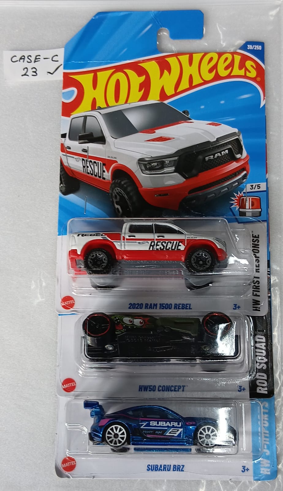 HOT WHEELS - CASE C (2025) - BASIC CAR ASSORTED (PACK OF 3 )-DIECAST