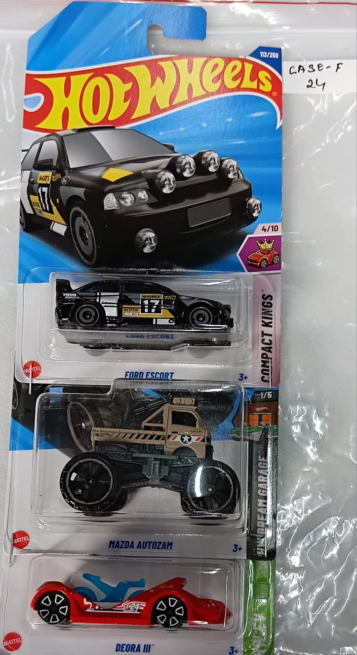 HOT WHEELS - CASE F (2025) - BASIC CAR ASSORTED (PACK OF 3 )-DIECAST