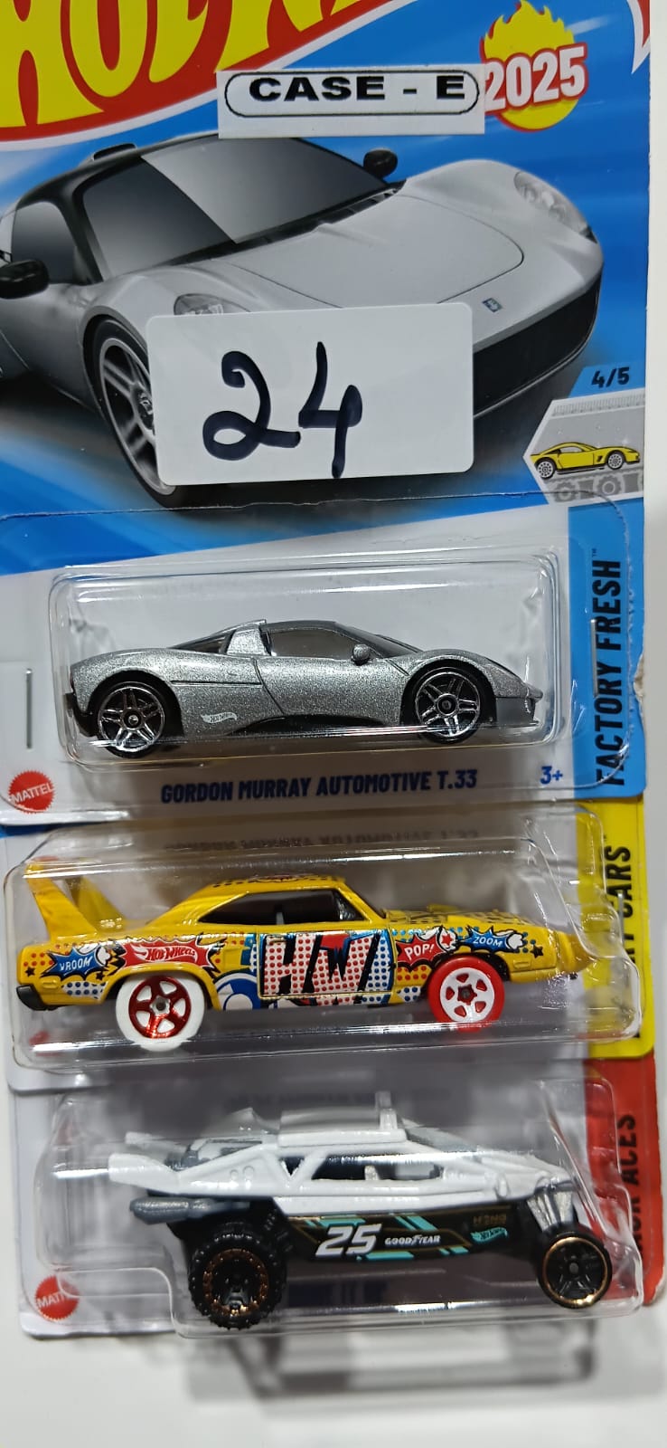 HOT WHEELS - CASE E (2025) - BASIC CAR ASSORTED (PACK OF 3 )-DIECAST