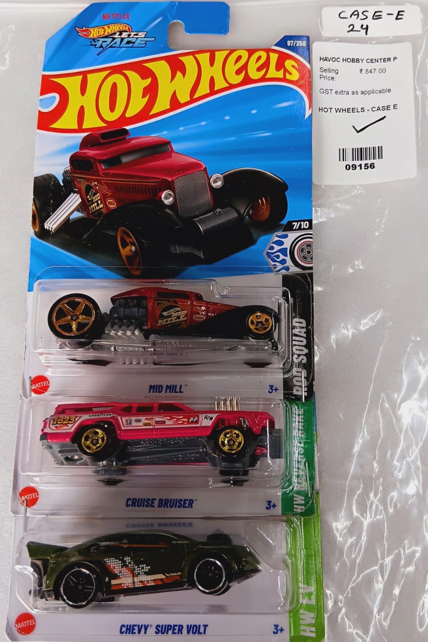 HOT WHEELS - CASE E (2025) - BASIC CAR ASSORTED (PACK OF 3 )-DIECAST
