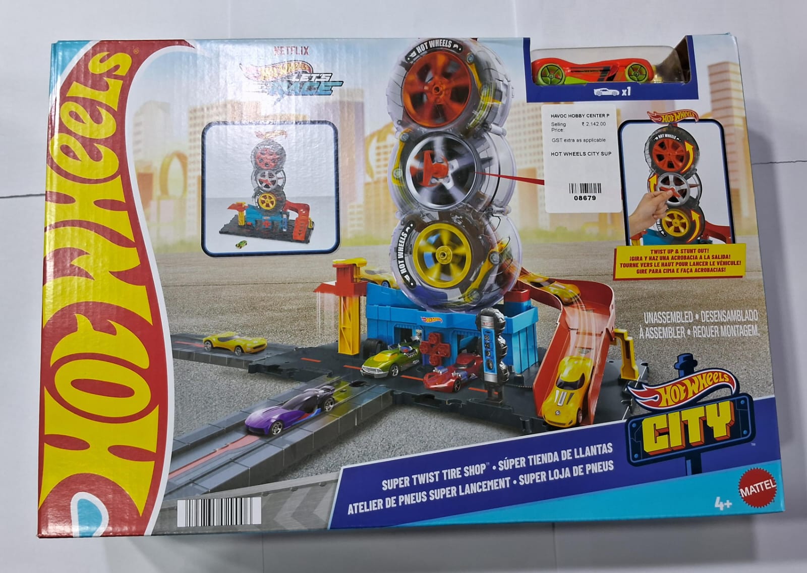 HOT WHEELS CITY SUPER TWIST TIRE SHOP (PRODUCT NO.HDP02)