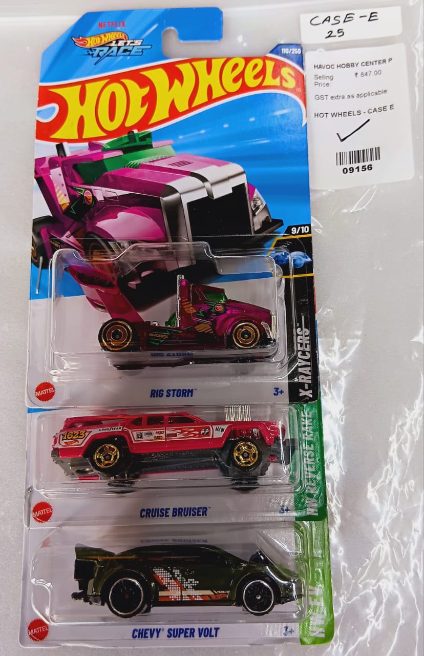 HOT WHEELS - CASE E (2025) - BASIC CAR ASSORTED (PACK OF 3 )-DIECAST