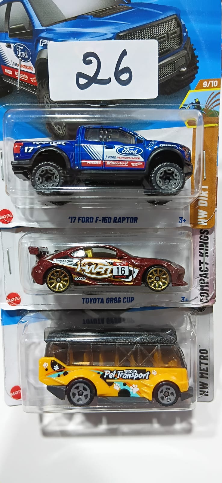 HOT WHEELS CASE-J MAINLINE (PACK OF 3) DIECAST