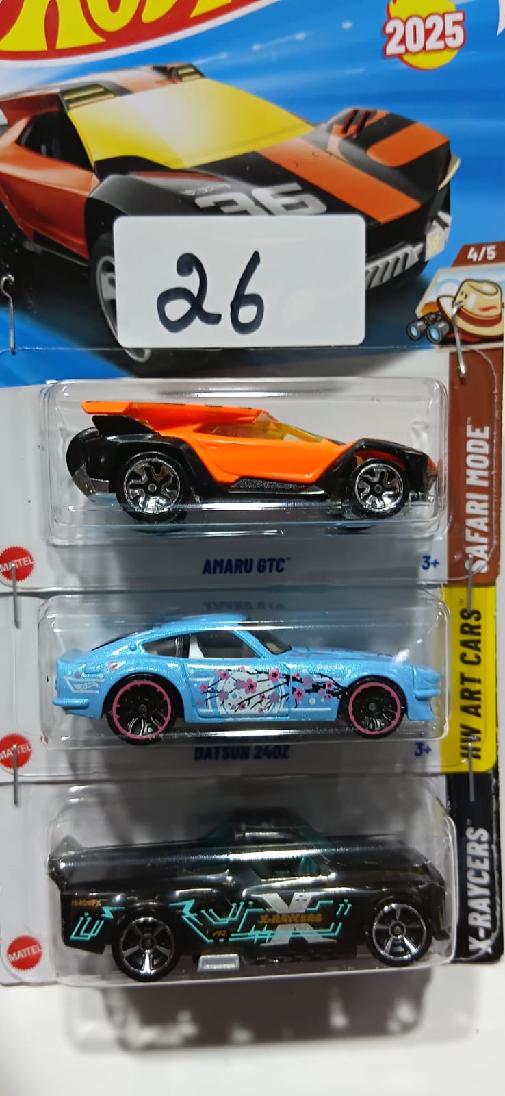 HOT WHEELS CASE-H MAINLINE (PACK OF 3) DIECAST