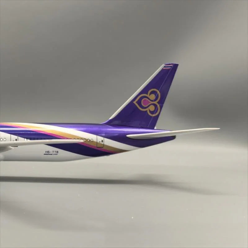 AIRPLANE DIECAST THAI HS-TTB BOEING 777 WITH LED LIGHT DISPLAY 47CM