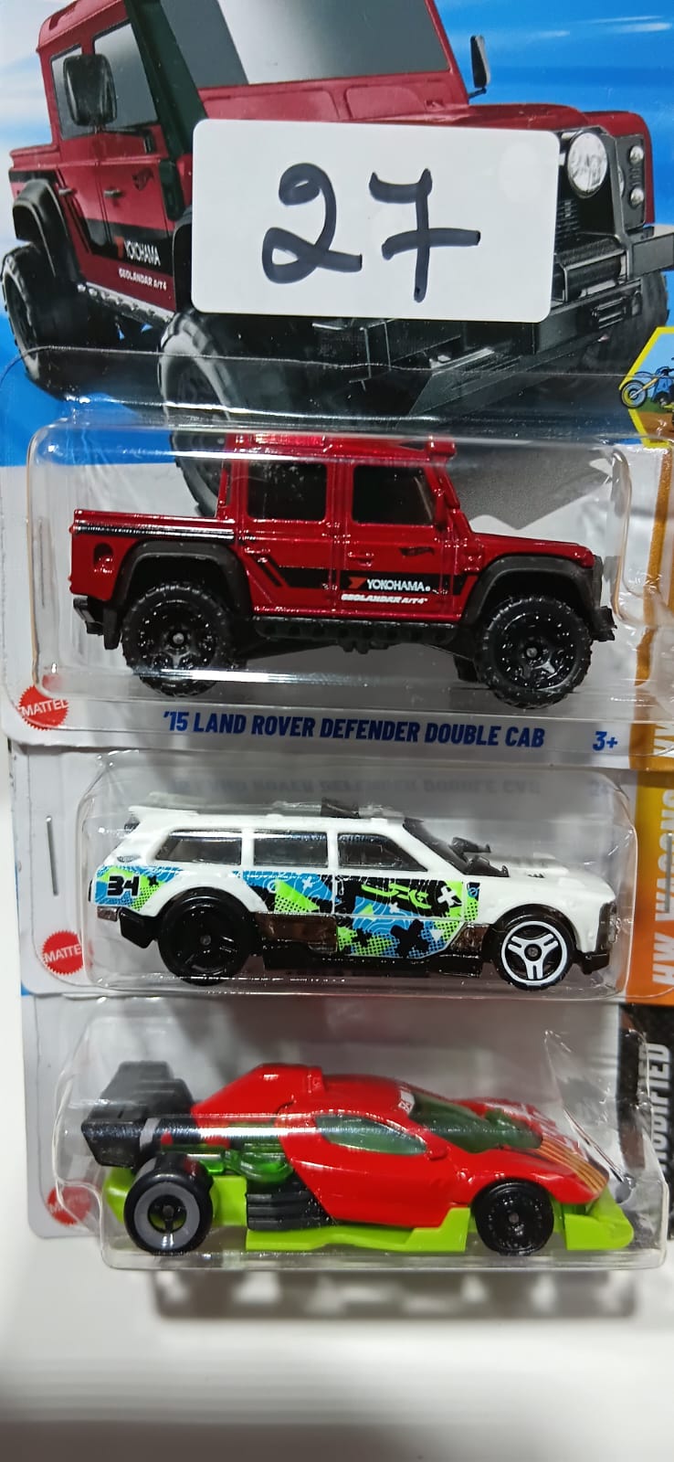 HOT WHEELS CASE-J MAINLINE (PACK OF 3) DIECAST