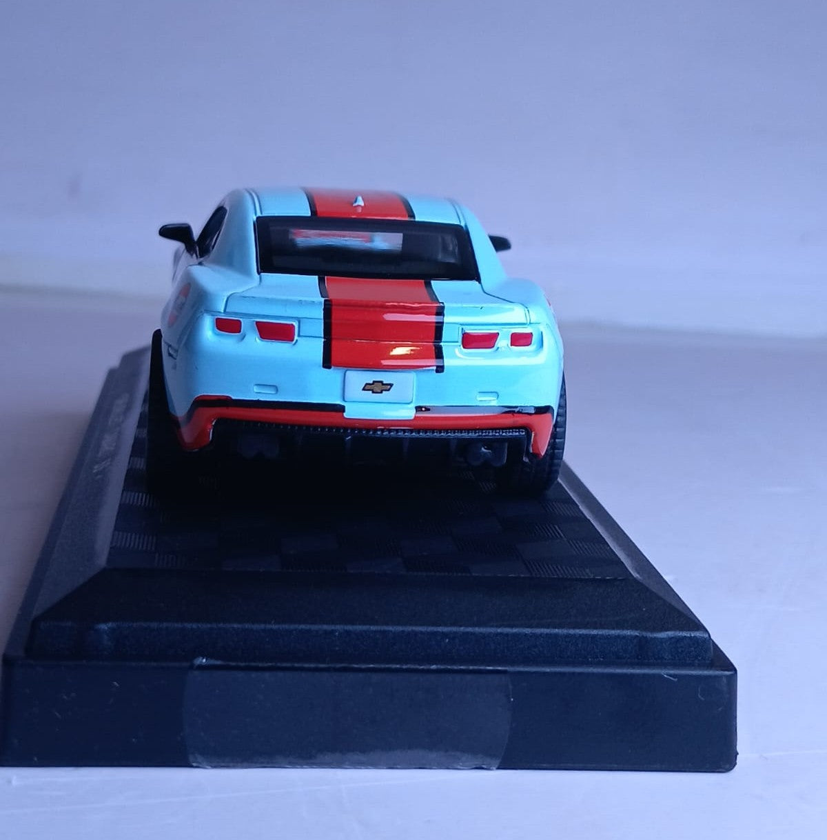 CCA GULF 1:43 2013 CHEVROLET CAMARO SS DIECAST MODEL 67026F CAR SKY BLUE/ORANGE