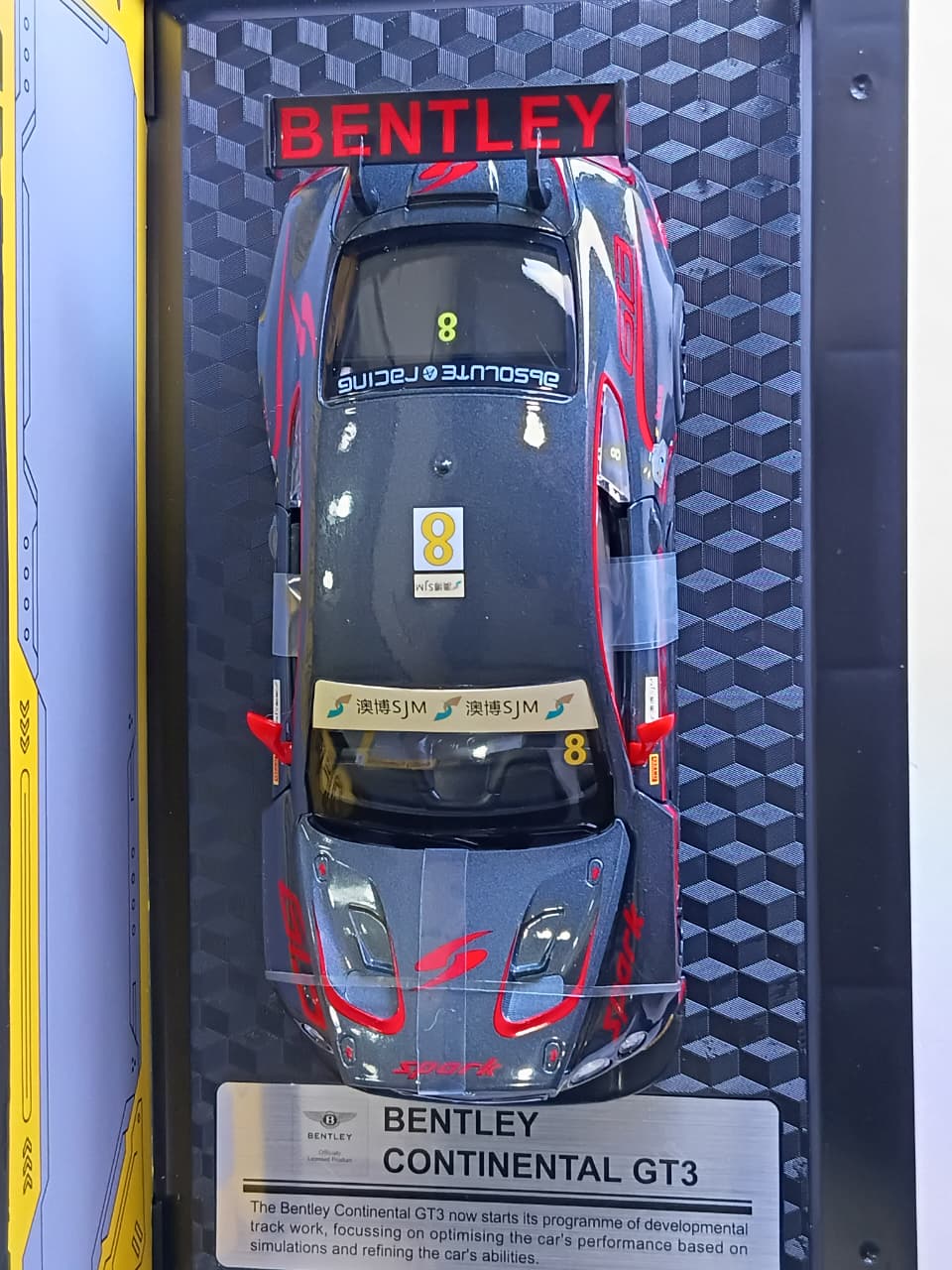 CCA BENTLEY CONTINENTAL GT3 1/24 SCALE GREY 68267