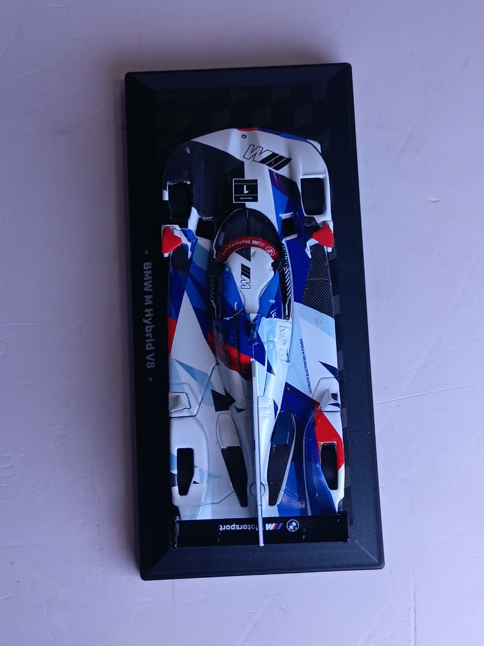 CCA BMW M HYBRID V8 1:45 DIECAST MODEL 67140A WHITE BLUE