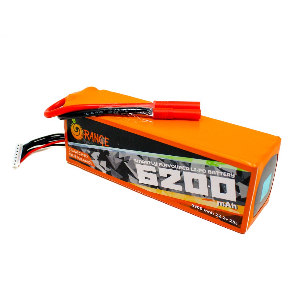 Orange 6200mAh 6S 25C/50C (22.2V) Lithium Polymer Battery Pack