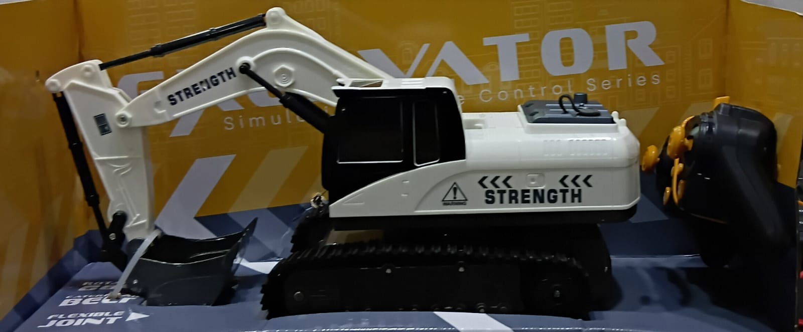 RC EXCAVATOR 9995 2.4G 11CH OPTIONAL ALLOY 680 DEGREE ROTATION (WHITE)