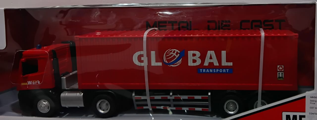 L.U.M.O Container Truck – Die-Cast Metal Global Transport Model (8518)