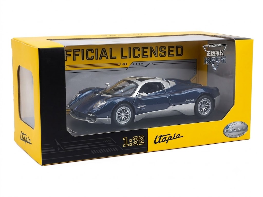 CCA 1:32 PAGANI UTOPIA DIECAST MODEL 88727A CAR BLUE/SILVER