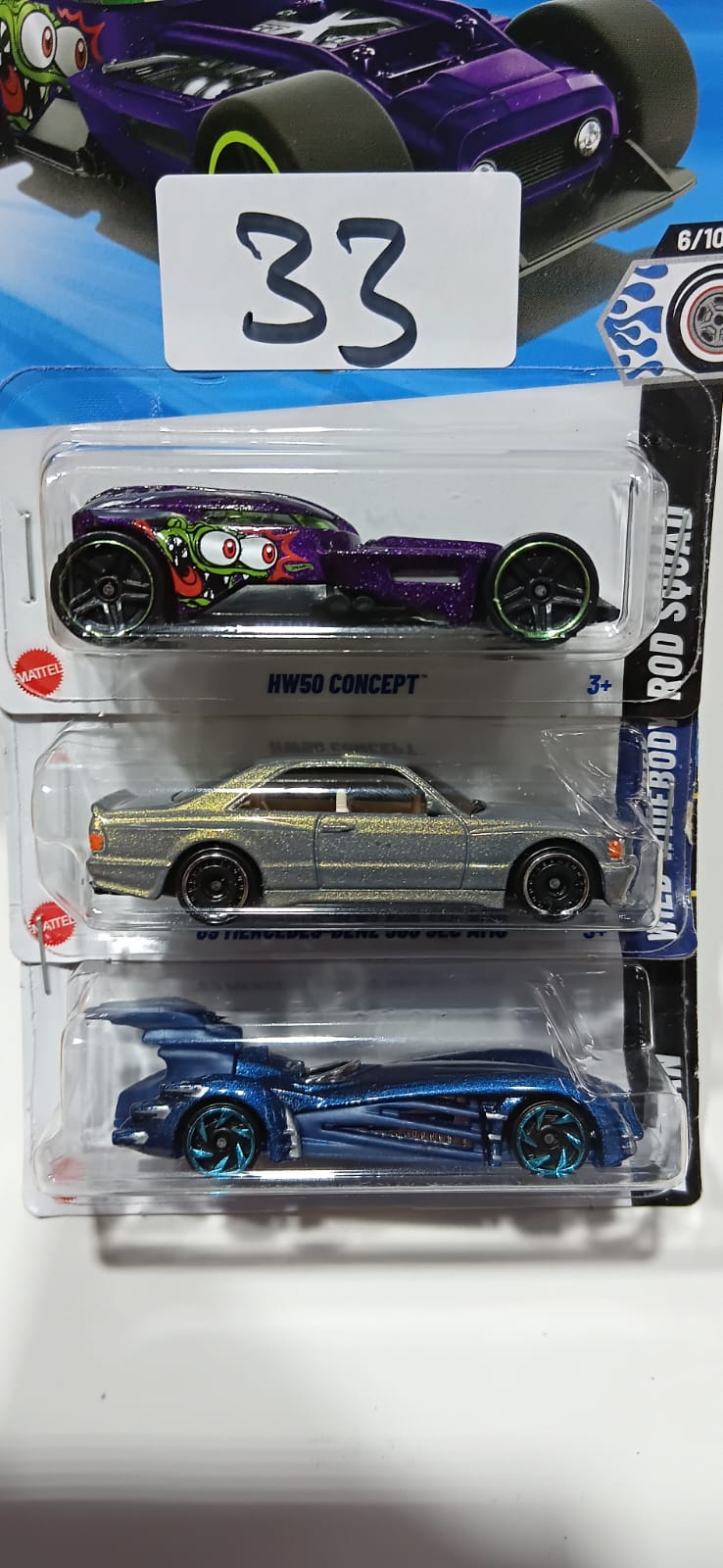 HOT WHEELS CASE-J MAINLINE (PACK OF 3) DIECAST