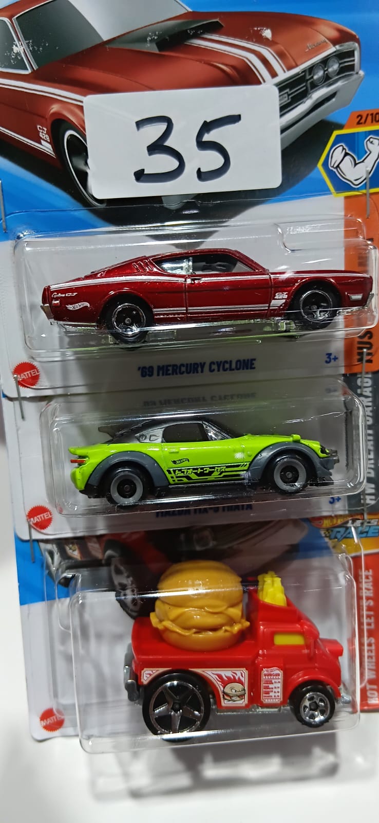 HOT WHEELS CASE-H MAINLINE (PACK OF 3) DIECAST