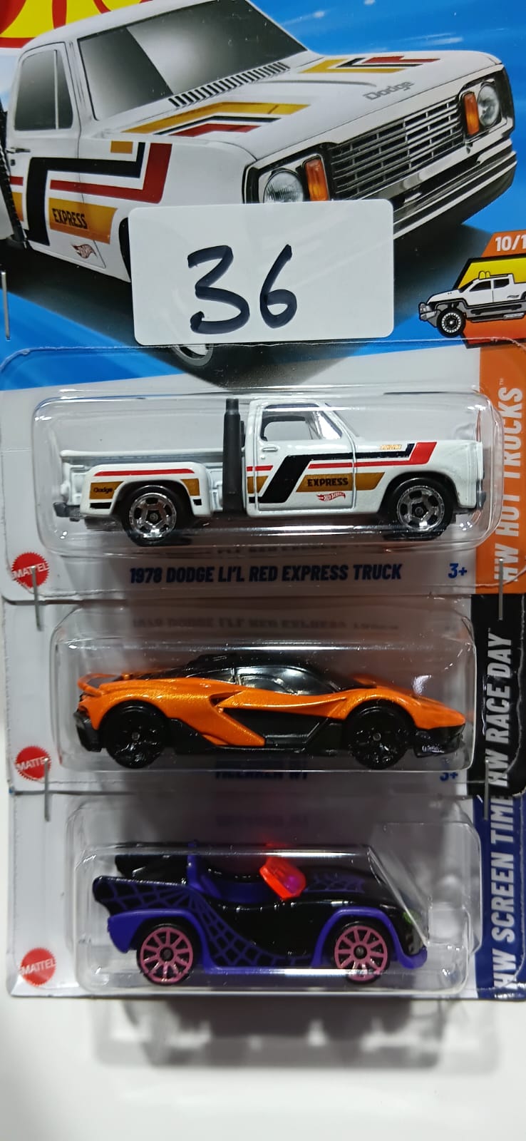 HOT WHEELS CASE-H MAINLINE (PACK OF 3) DIECAST