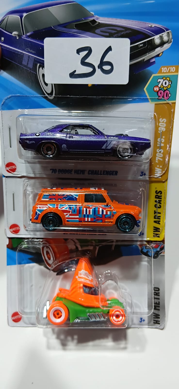 HOT WHEELS CASE-J MAINLINE (PACK OF 3) DIECAST