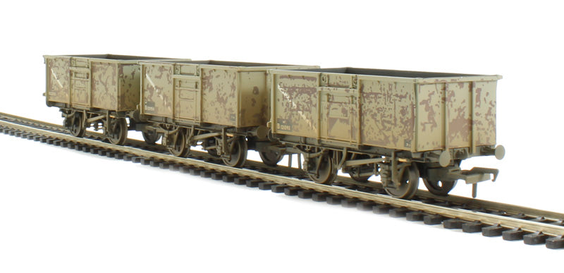 BACHMANN 37-235A OO GAUGE 1/76 SCALE 16 TON SET OF 3 MINERAL WAGONS BR GREY WEATHERED