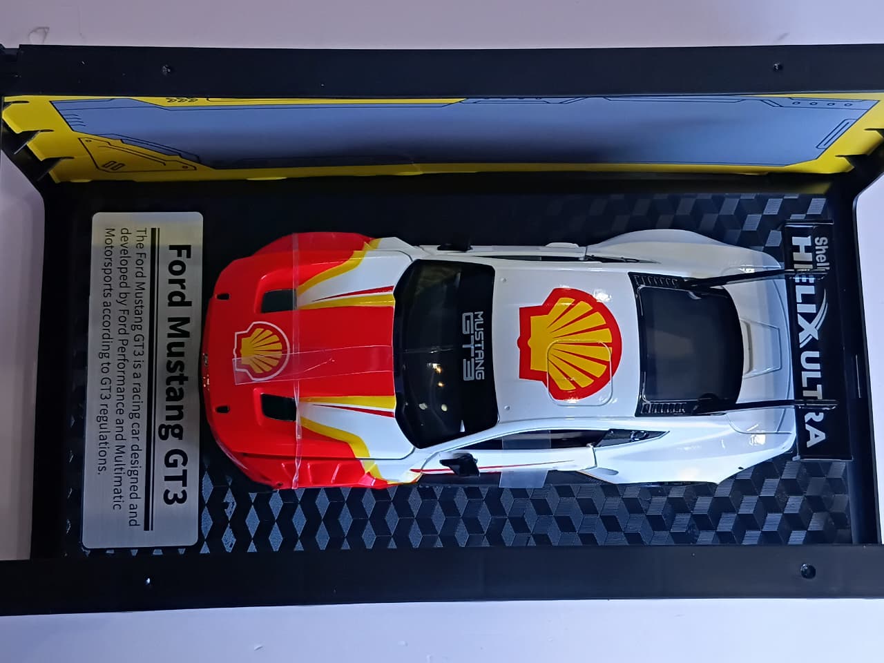 CCA FORD MUSTANG GT3 SHELL V POWER  1:24 DIECAST MODEL 862293E WHITE RED