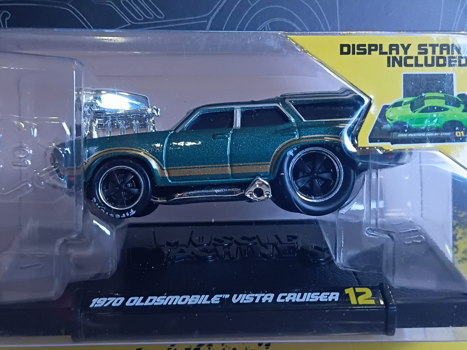 MAISTO MUSCLE MACHINE 1/64 SCALE 1970 OLDSMOBILE VISTA CRUISER GREEN METAL DIECAST SERIES 2 MODEL 12 CODE 15526