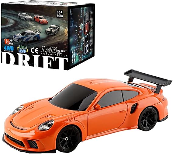 JIABAILE With Gyro 1/43 RC Drift Car 4WD Four-Wheel Drive Radio Control 2.4G Mini Racing Drifting Car Toy High Speed Model(Colour Code :4302)