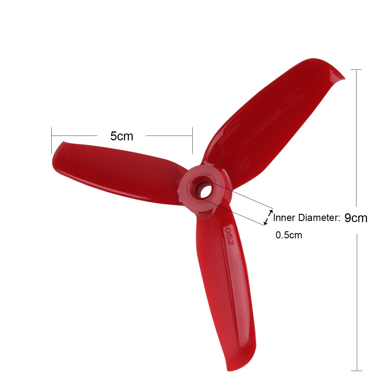 Orange HD 4052(4X5.2) Tri Blade Flash Propellers 2CW+2CCW 2 Pair-Ferrari Red