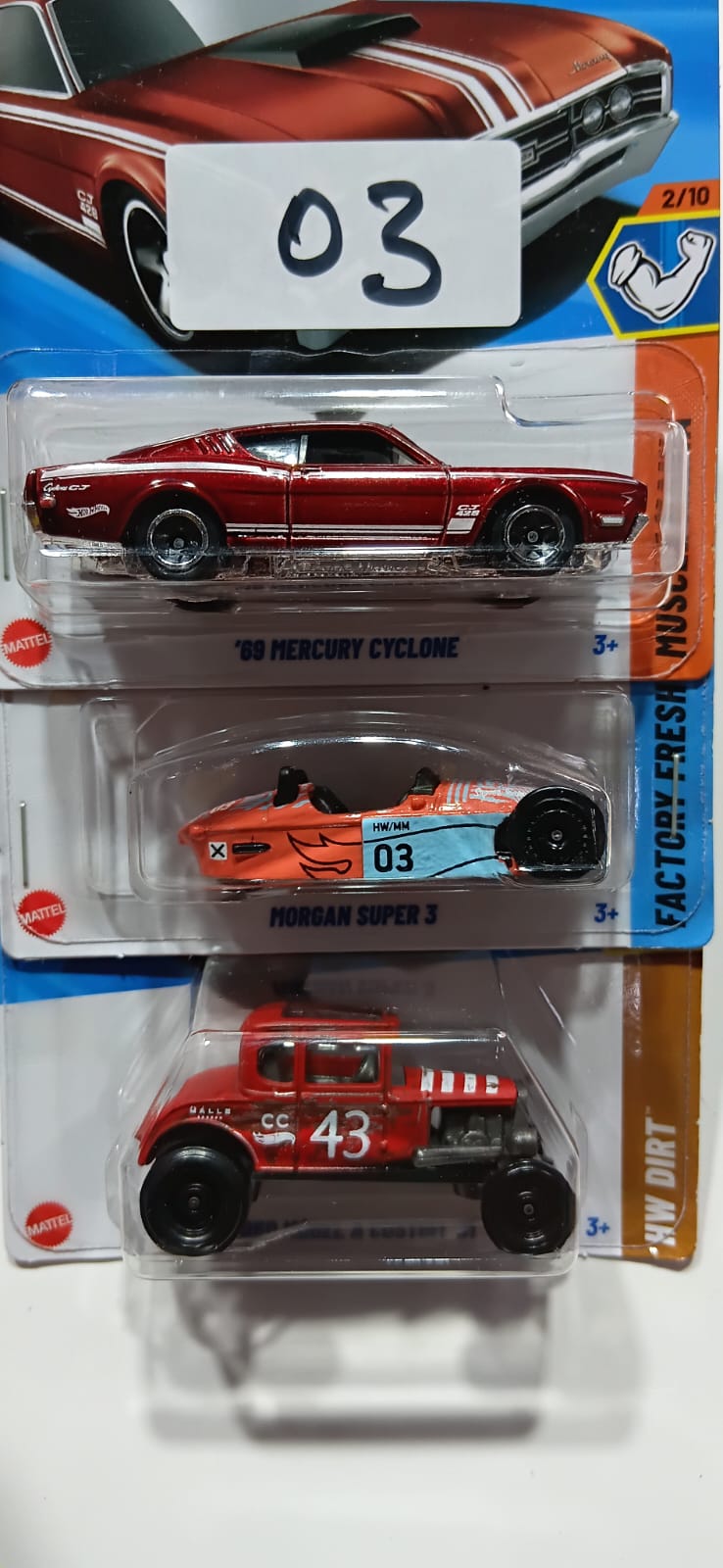 HOT WHEELS CASE-G MAINLINE (PACK OF 3) DIECAST