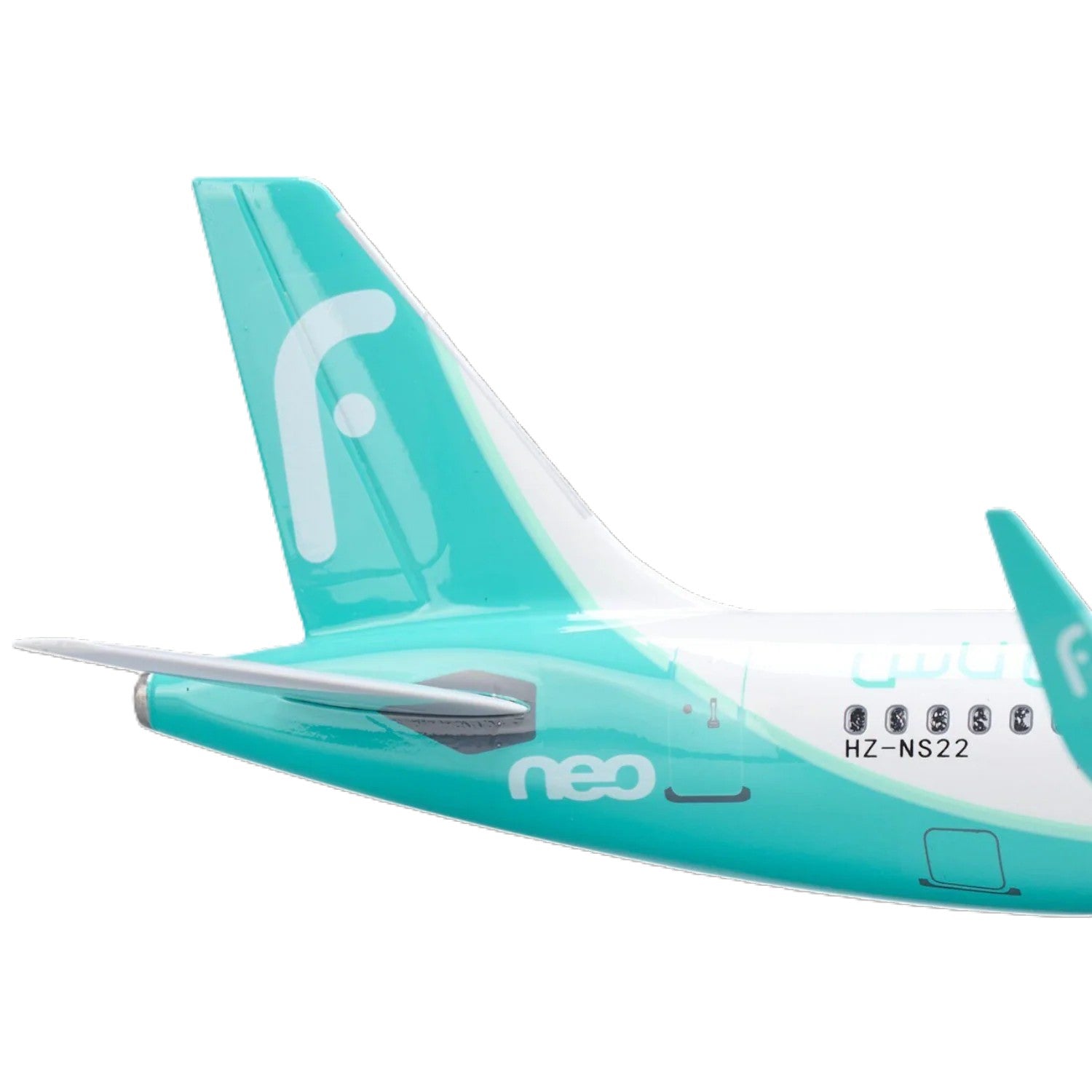 AIRPLANE DIE-CAST FLYNAS HZ-NS22 AIRBUS A320 NEO WITH LED LIGHT DISPLAY 47CM