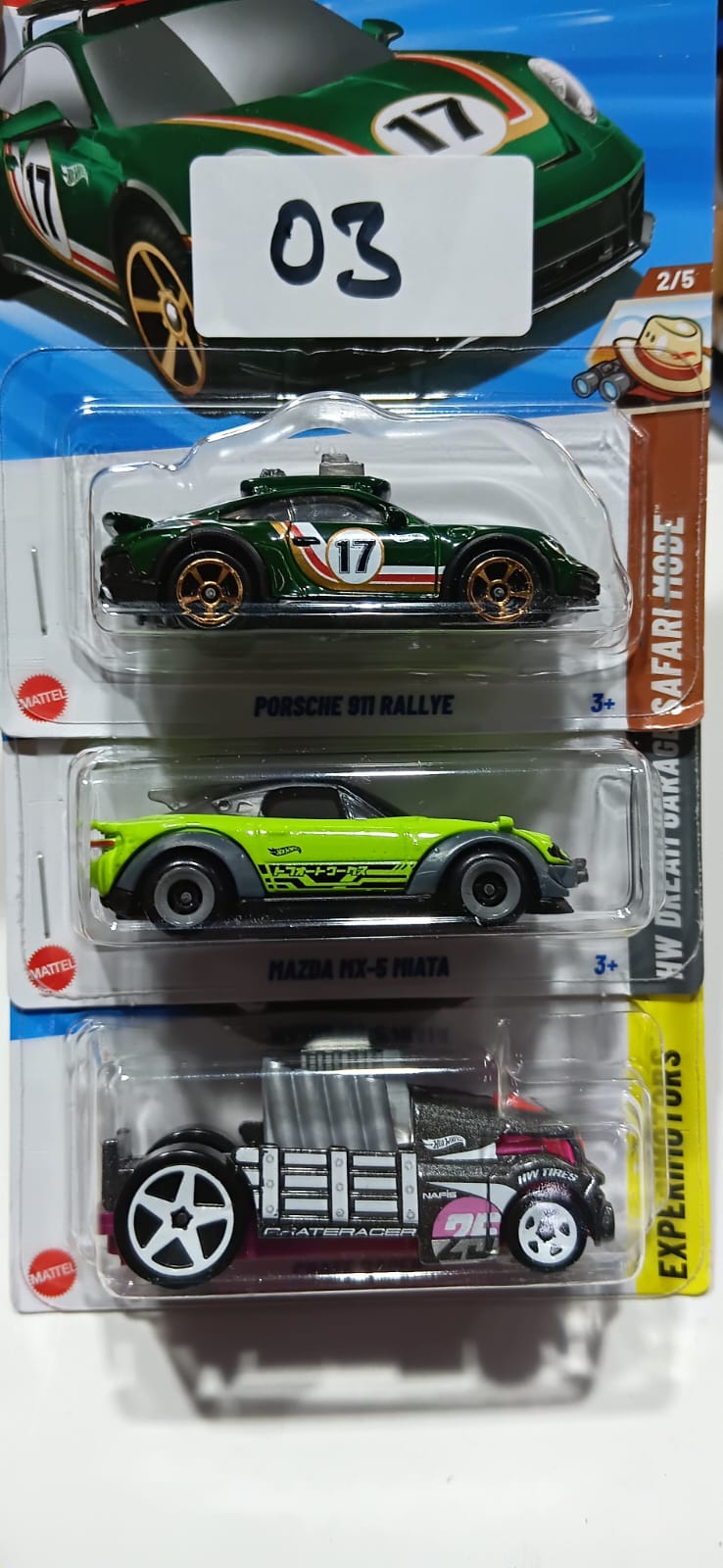 HOT WHEELS CASE-H MAINLINE (PACK OF 3) DIECAST