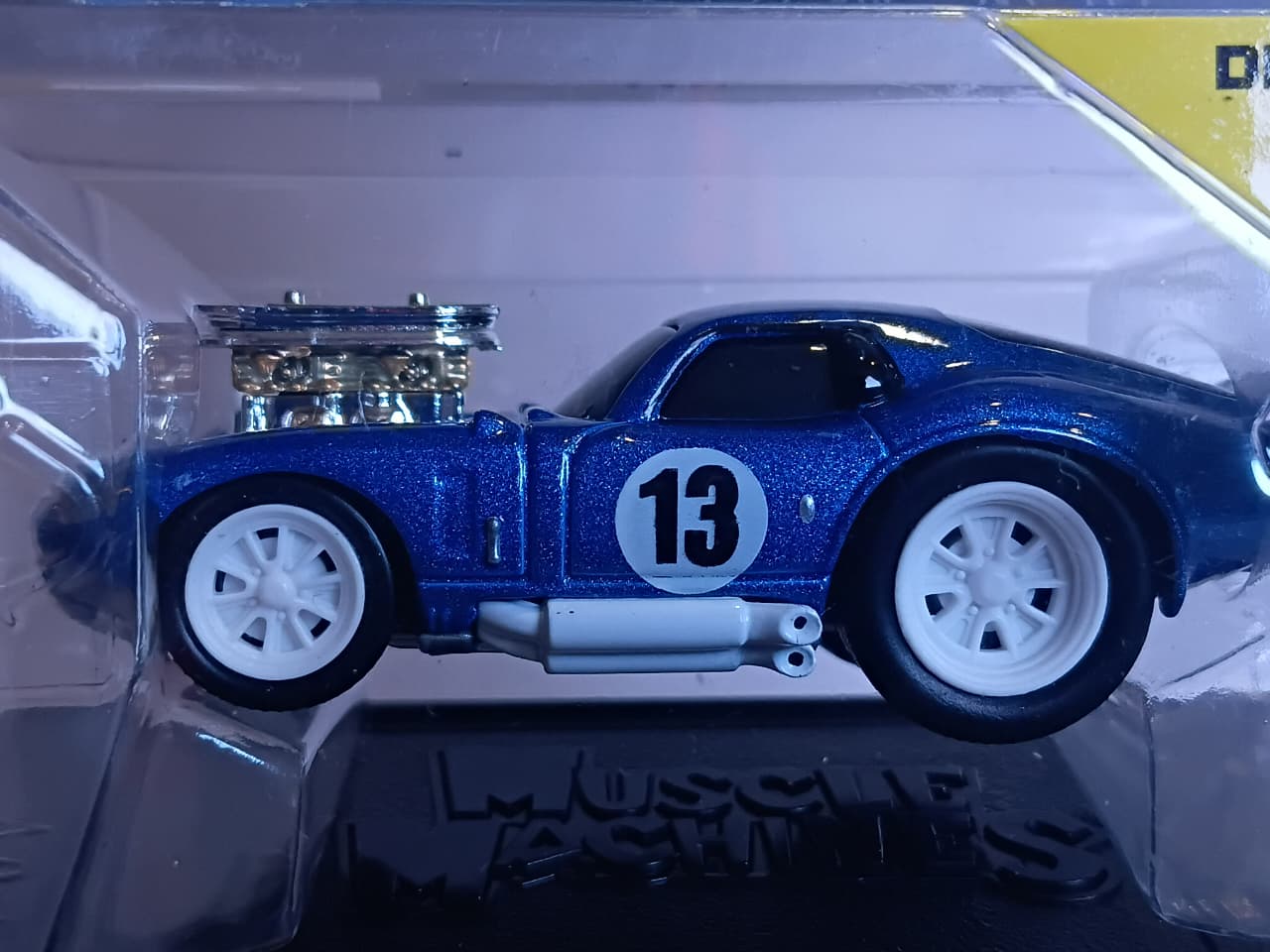 MAISTO MUSCLES 1/64 SCALES 1965 SHELBY DAYTONA COUPE BLUE METAL DIECAST SERIES 2 MODEL 08 CODE 15526
