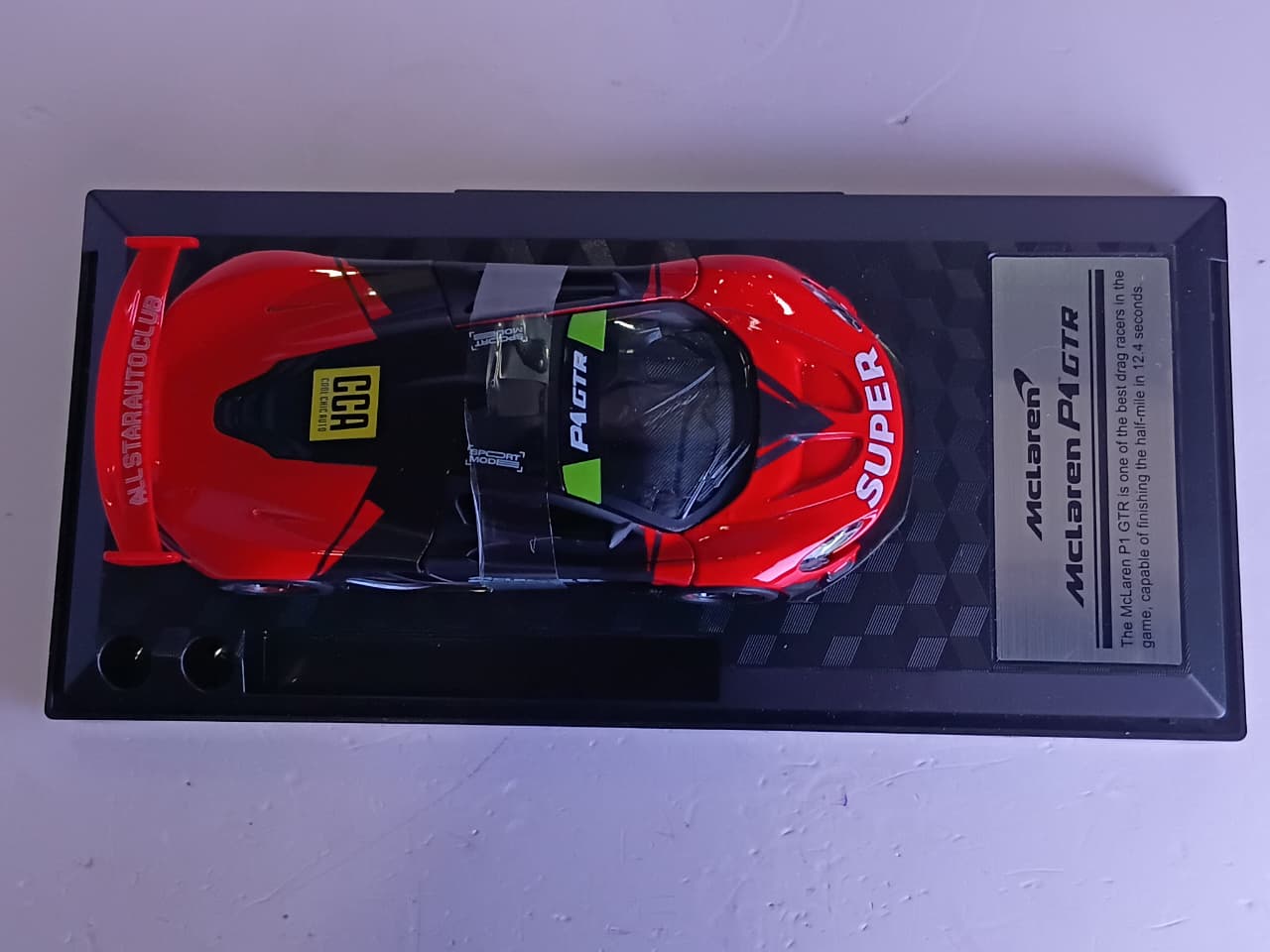 CCA MCLAREN P1GTR 1:31 DIECAST MODEL 88444K RED / BLACK