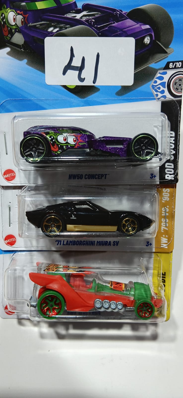 HOT WHEELS CASE-J MAINLINE (PACK OF 3) DIECAST