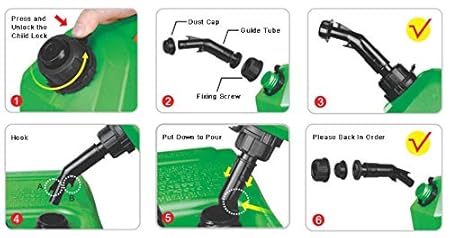 JTI FUELMATE 20 L GREEN PLASTIC JERRY CAN WITH INTEGRATED SPOUT
